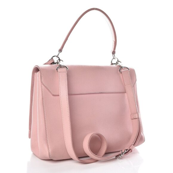 Authentic Louis Vuitton Soft Calfskin Lockme Top Handle Rose Ballerine Pink Bag - Picture 5 of 13